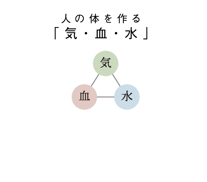 人の体を作る「気・血・水」｜気｜血｜水