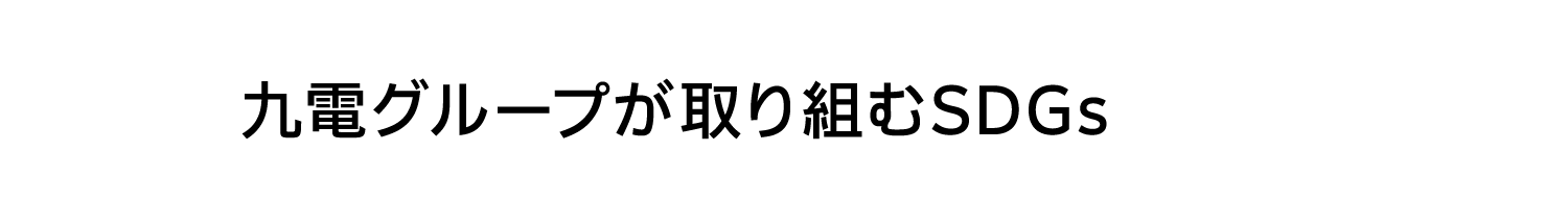 九電グループが取り組むSDGs