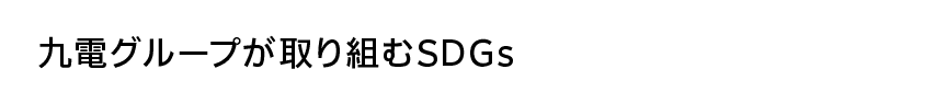 九電グループが取り組むSDGs